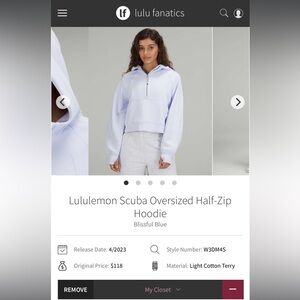 Scuba Oversized Half-Zip Hoodie